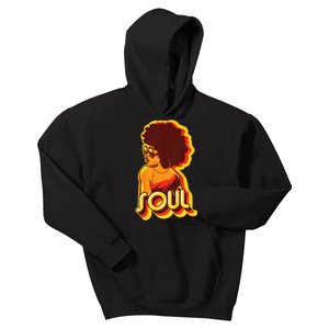 Soul Afro Lady Retro 80s Music Kids Hoodie