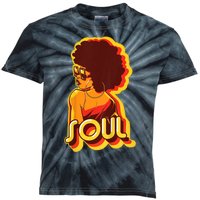 Soul Afro Lady Retro 80s Music Kids Tie-Dye T-Shirt