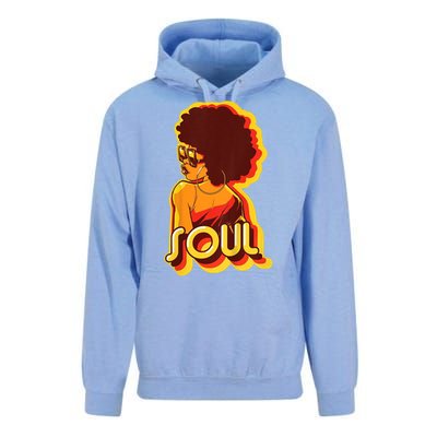 Soul Afro Lady Retro 80s Music Unisex Surf Hoodie