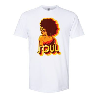 Soul Afro Lady Retro 80s Music Softstyle CVC T-Shirt