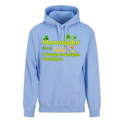 Shenanigator A Librarian Who Instigates Shenanigans Gift Unisex Surf Hoodie