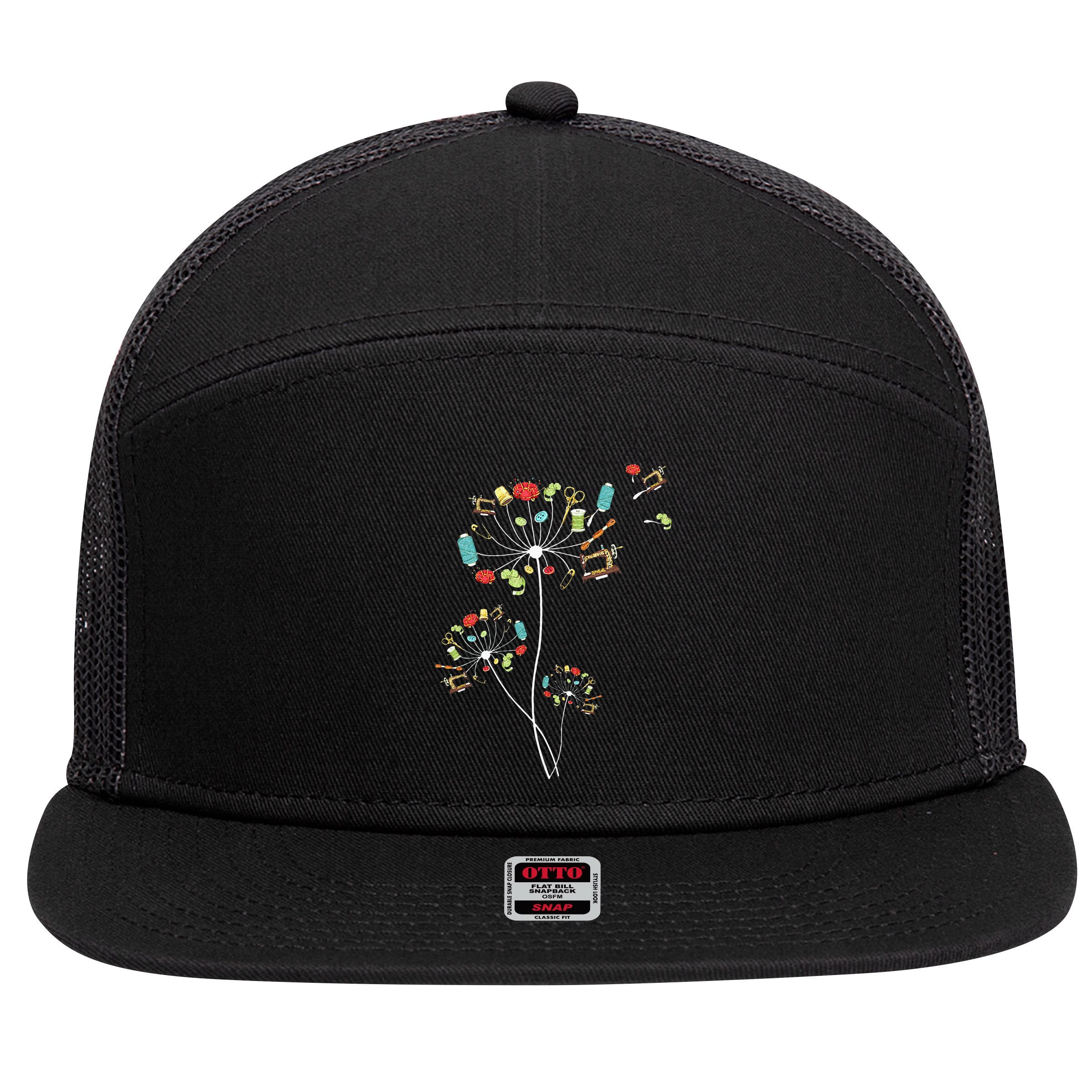She Also Loves Jesus And America 7 Panel Mesh Trucker Snapback Hat
