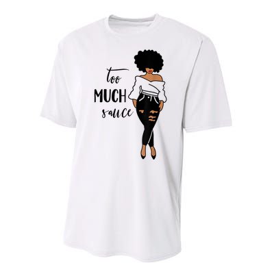 Sauce Afro Lady Jeans Heels Thick Performance Sprint T-Shirt