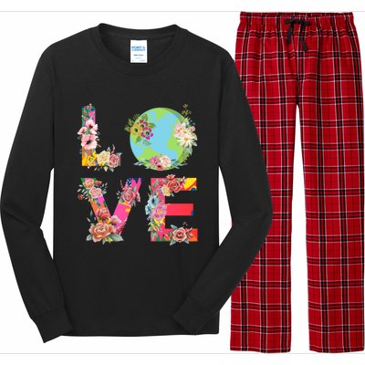 Save And Love The Planet Earth Day Gift Long Sleeve Pajama Set