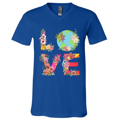 Save And Love The Planet Earth Day Gift V-Neck T-Shirt