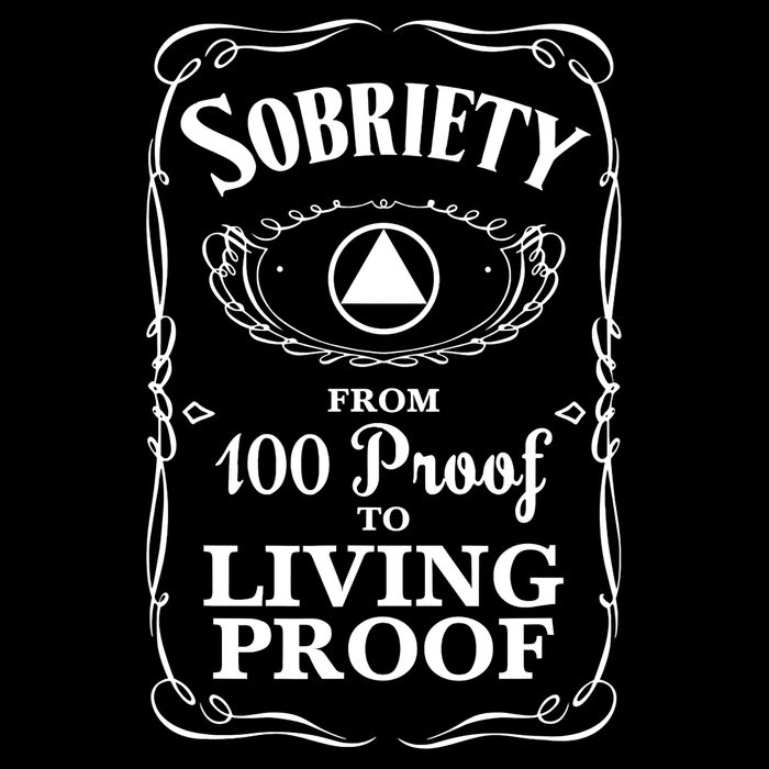 Sobriety Anniversary Living Proof NA AA Recovery Flexfit Unipanel Trucker Cap