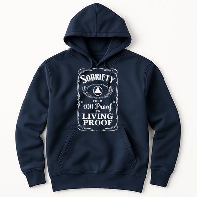 Sobriety Anniversary Living Proof NA AA Recovery Hoodie