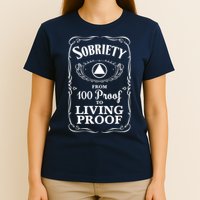 Sobriety Anniversary Living Proof NA AA Recovery T-Shirt