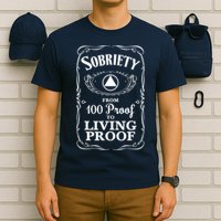 Sobriety Anniversary Living Proof NA AA Recovery T-Shirt