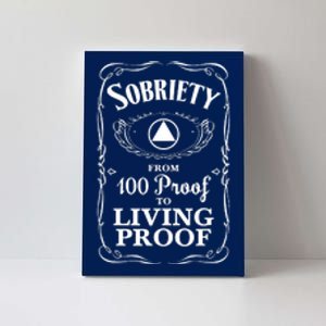 Sobriety Anniversary Living Proof NA AA Recovery Canvas