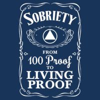 Sobriety Anniversary Living Proof NA AA Recovery 16 in Basic Backpack