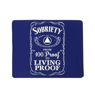 Sobriety Anniversary Living Proof NA AA Recovery Mousepad