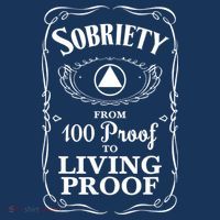 Sobriety Anniversary Living Proof NA AA Recovery Poster