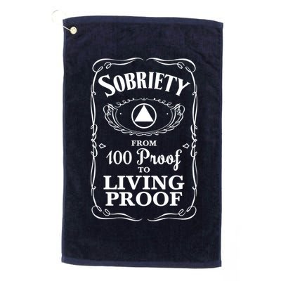 Sobriety Anniversary Living Proof NA AA Recovery Golf Towel