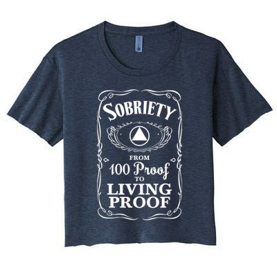 Sobriety Anniversary Living Proof NA AA Recovery Crop Top