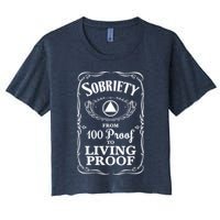 Sobriety Anniversary Living Proof NA AA Recovery Women's Crop Top Tee