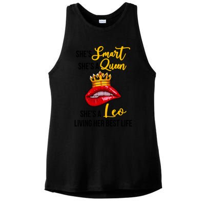 Shes A Leo Zodiac Sign Black Leo Astrology Melanin Cool Gift Ladies PosiCharge Tri-Blend Wicking Tank