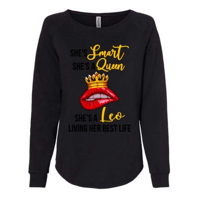 Shes A Leo Zodiac Sign Black Leo Astrology Melanin Cool Gift Womens California Wash Sweatshirt