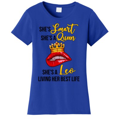 Shes A Leo Zodiac Sign Black Leo Astrology Melanin Cool Gift Women's T-Shirt