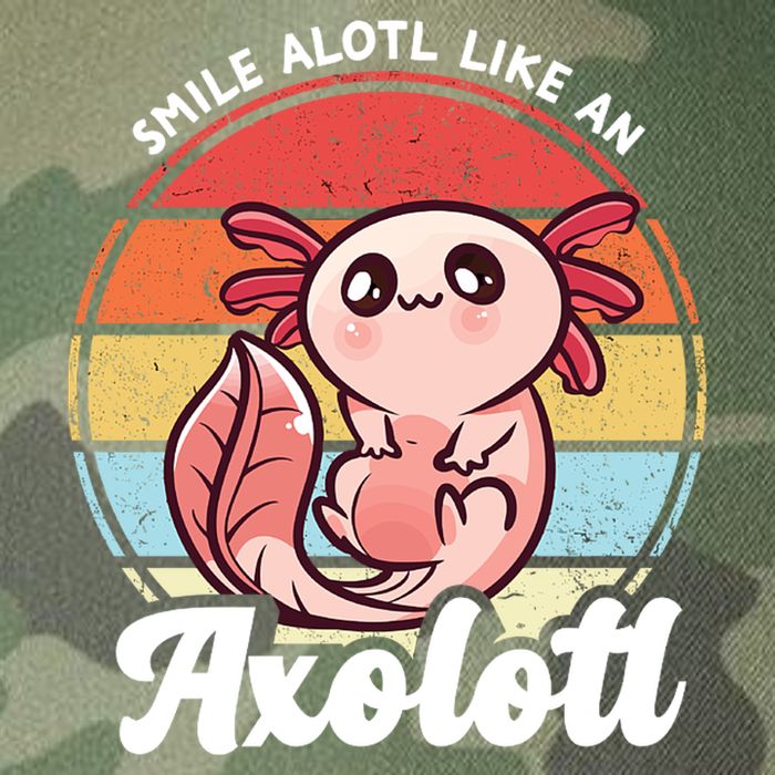 Smile A Lot Like An Axolotl Legacy Tie Dye Trucker Hat