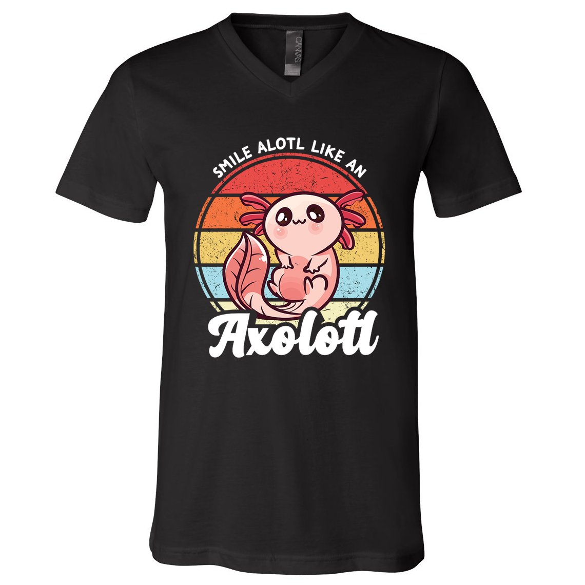 Smile A Lot Like An Axolotl V-Neck T-Shirt