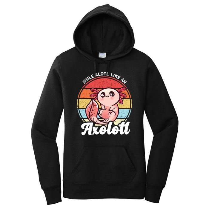 Smile A Lot Like An Axolotl Women's Pullover Hoodie