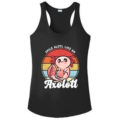 Smile A Lot Like An Axolotl Ladies PosiCharge Competitor Racerback Tank