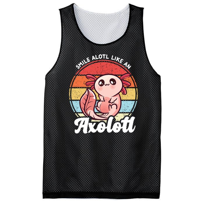 Smile A Lot Like An Axolotl Mesh Reversible Basketball Jersey Tank