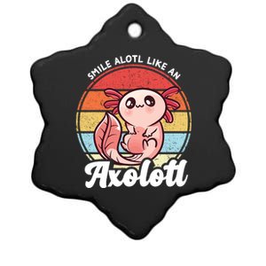 Smile A Lot Like An Axolotl Ceramic Star Ornament