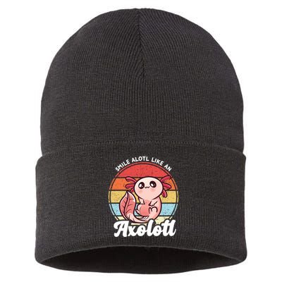 Smile A Lot Like An Axolotl Sustainable Knit Beanie