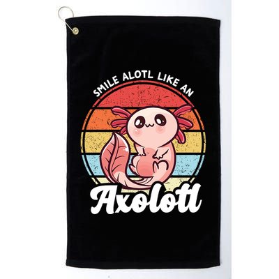 Smile A Lot Like An Axolotl Golf Towel