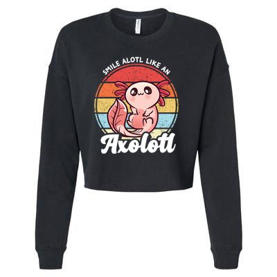 Smile A Lot Like An Axolotl Cropped Pullover Crew