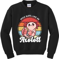 Smile A Lot Like An Axolotl Kids Sweatshirt