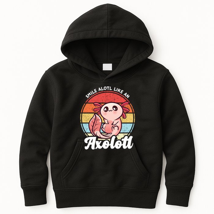 Smile A Lot Like An Axolotl Kids Hoodie