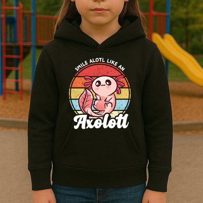Smile A Lot Like An Axolotl Kids Hoodie