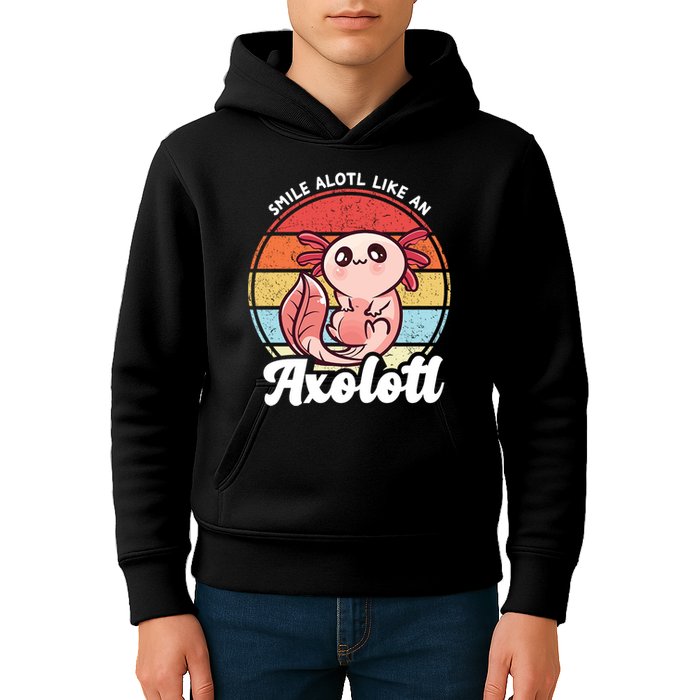 Smile A Lot Like An Axolotl Kids Hoodie