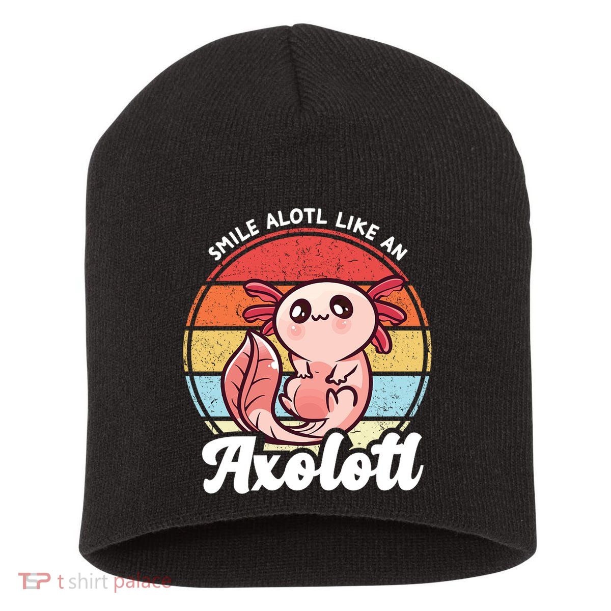 Smile A Lot Like An Axolotl Short Acrylic Beanie