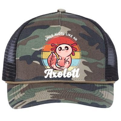 Smile A Lot Like An Axolotl Retro Rope Trucker Hat Cap