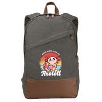 Smile A Lot Like An Axolotl Cotton Canvas Backpack
