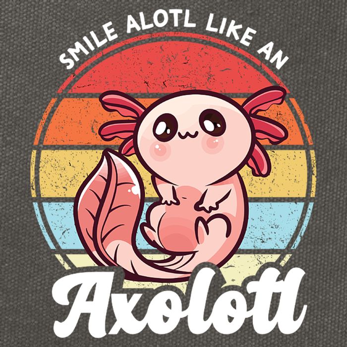 Smile A Lot Like An Axolotl Cotton Canvas Backpack