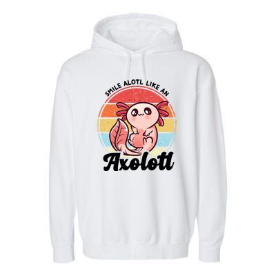 Smile A Lot Like An Axolotl Garment-Dyed Fleece Hoodie