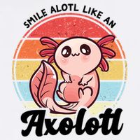 Smile A Lot Like An Axolotl Garment-Dyed Sweatshirt