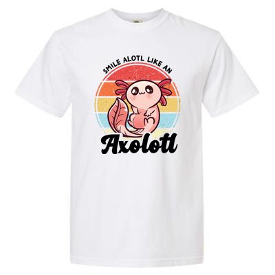 Smile A Lot Like An Axolotl Garment-Dyed Heavyweight T-Shirt