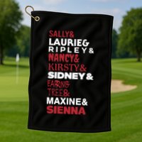 Sally And Laurie And Nancy And Kirsty And Sidney And Ering And Tree And Maxine A Golf Towel