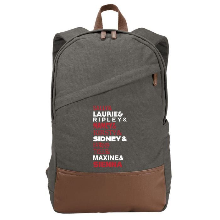 Sally And Laurie And Nancy And Kirsty And Sidney And Ering And Tree And Maxine A Cotton Canvas Backpack