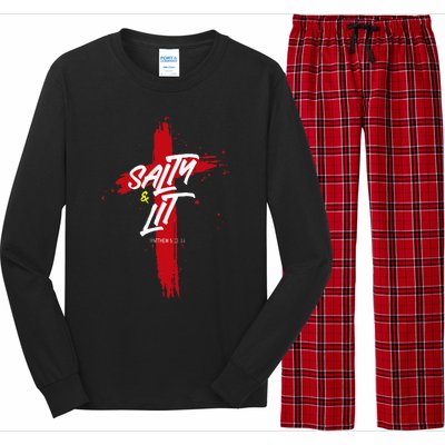 Salty And Lit God Is My Father Long Sleeve Pajama Set