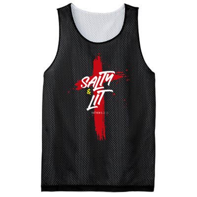 Salty And Lit God Is My Father Mesh Reversible Basketball Jersey Tank