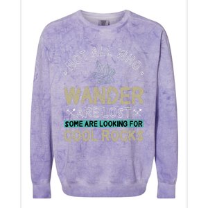 Some Are Looking For Cool Rocks Geologist Geode Hunter Colorblast Crewneck Sweatshirt