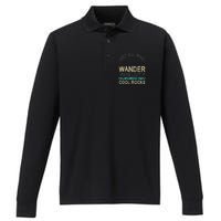 Some Are Looking For Cool Rocks Geologist Geode Hunter Performance Long Sleeve Polo