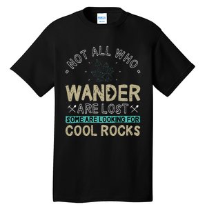 Some Are Looking For Cool Rocks Geologist Geode Hunter Tall T-Shirt